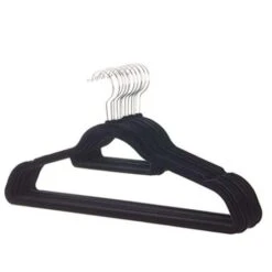 Trade Shop - Set 6 Pezzi Gruccia Grucce In Velluto Appendi Abiti Camicie Vestiti Salvaspazio