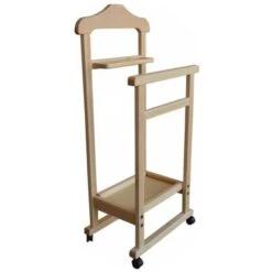 Indossatore Da Camera LUSSO Con Vaschetta E Portaoggetti Naturale