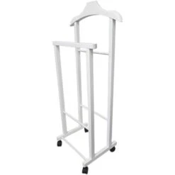 Indossatore Appendiabiti Da Camera In Legno LACCATO BIANCO