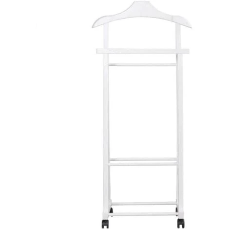 Indossatore Appendiabiti Da Camera In Legno LACCATO BIANCO - immagine 2