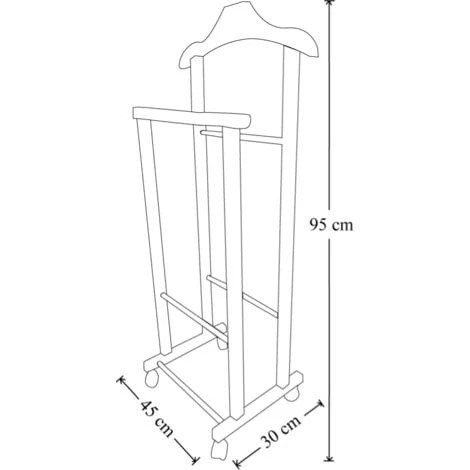 Indossatore Appendiabiti Da Camera In Legno LACCATO BIANCO - immagine 4