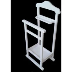 Indossatore Da Camera LUSSO Con Vaschetta E Portaoggetti Laccato Bianco