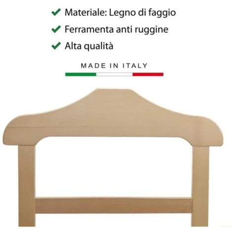 Indossatore Da Camera In Legno Massello ELEGANCE NATURALE - immagine 3