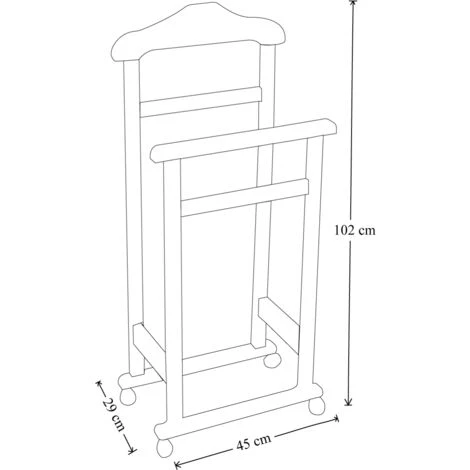 Indossatore Da Camera In Legno Massello ELEGANCE NATURALE - immagine 4