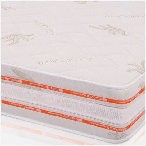 Materasso Singolo 80x190 Memory, Alto 25 Cm - Rivestimento In Aloe Vera, Traspirante Top H25 - immagine 4