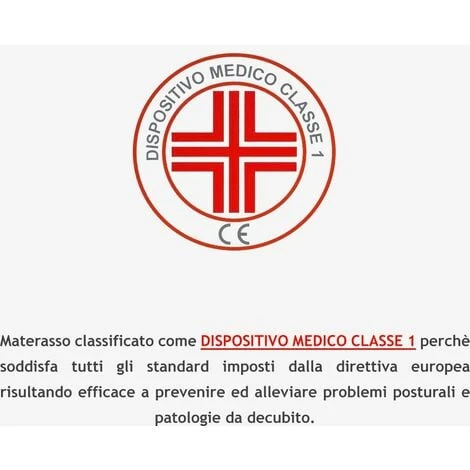 Materasso Singolo 80x190, Altezza 22 Cm - Memory Foam, Antiacaro, Anallergico Easy - immagine 5