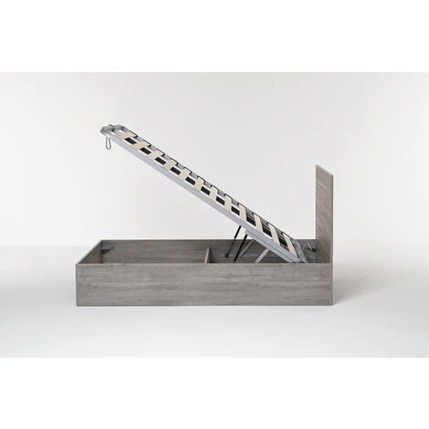 Letto Contenitore Cangu' Hi-Box Singolo Grande 120X190 Rovere Grigio - immagine 2