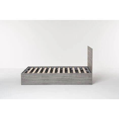 Letto Contenitore Cangu' Hi-Box Singolo Grande 120X190 Rovere Grigio - immagine 4