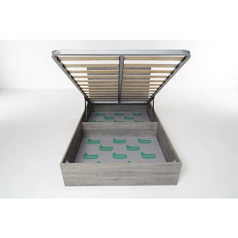 Letto Contenitore Cangu' Hi-Box Singolo Grande 120X190 Rovere Grigio - immagine 5