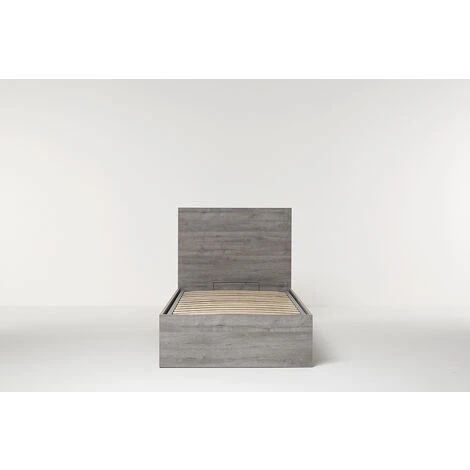 Letto Contenitore Cangu' Hi-Box Singolo 90X190 Rovere Grigio - immagine 3