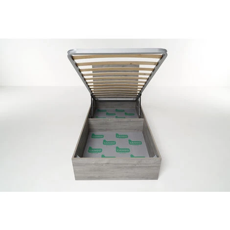 Letto Contenitore Cangu' Hi-Box Singolo 90X190 Rovere Grigio - immagine 5