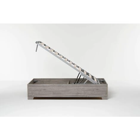 Letto Contenitore Cangu' Bed Box 90X190 C/Piedini Rovere Grigio - immagine 3