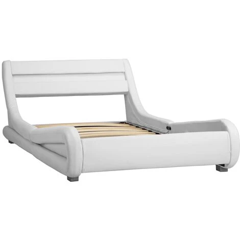 Giroletto Con LED Bianco In Similpelle 100x200 Cm VidaXL - immagine 4