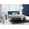 Talamo Italia Letto Matrimoniale Deborah, Letto Contenitore Con Rivestimento In Tessuto, 100% Made In Italy, Apertura Frontale, Adatto Per Materasso Cm 160x190, Blu, Con Imballo Rinforzato