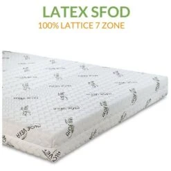 EVERGREENWEB - Materasso Singolo 80x190 Alto 18 Cm In LATTICE Con Rivestimento Oli ALOE VERA Sfoderabile 7 Zone Differenziate Rigidit… Media Anallergico Antiacaro Antibatterico Traspirante Ergonomico