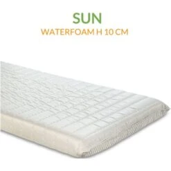 EVERGREENWEB - Materasso Singolo 90x190 In Waterfoam Ecologico Alto 10 Cm Ideale Per Letto Singolo, Divano Letto O Brandina Pieghevole, Ortopedico Con Rivestimento Antiacaro Traspirante SUN - OFFERTA