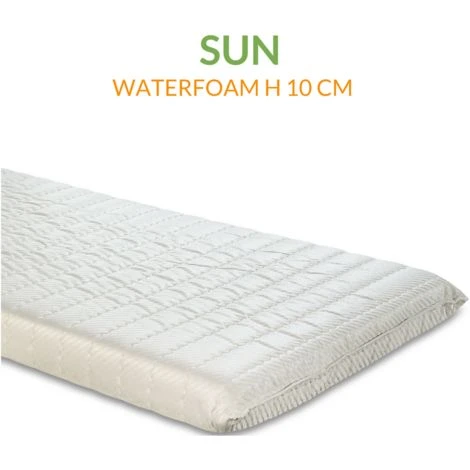 EVERGREENWEB - Materasso Singolo 80x190 In Waterfoam Alto 10 Cm Ideale Per Letto Singolo, Divano Letto O Brandina Pieghevole, Ortopedico Con Rivestimento Antiacaro E Anallergico, Lastra Water Foam Ecologica Senza CFC, Traspirante, Materasso Modello SUN