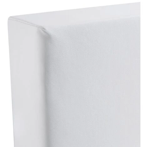 Letto Boxspring In Ecopelle BIanca Con Materasso A Molle 140 X 200 Cm President - immagine 4