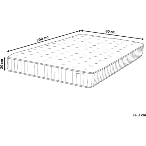 Materasso A Molle Insacchettate Con Lattice RigiditĂ Alta 80 X 200 Cm Dream - immagine 3