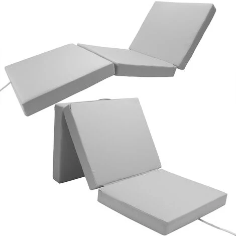 Materassino Pieghevole Per Camera Degli Ospiti Inclusa Fodera Materasso Campeggio Viaggio Grigio - immagine 5