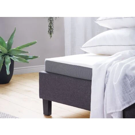 Materasso In Schiuma Viscoelastica Durezza Media Grigio E Bianco 80 X 200 Cm Piccolo - immagine 2