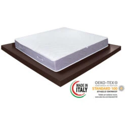 Materassimemory.eu - Materasso Molle Insacchettate Indipendenti Spring Basic Singolo Mis. 80x190 Alto 22cm Anatomico, Ipoallergenico, Spedito Sottovuoto Arrotolato, 100% Made In Italy