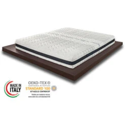 Materassimemory.eu - Materasso Molle Insacchettate Indipendenti Sfoderabile Spring 3D Singolo Mis. 80x190 Alto 24cm Anatomico, Ipoallergenico, Spedito Sottovuoto Arrotolato, 100% Made In Italy