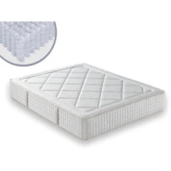 Materasso 90X190 SEVILLA - ALTO 31 CM - Media Rigidita - Molle Insacchettate Con Rinforzo Perimetrale