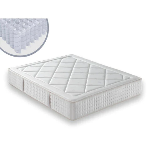 Materasso 90X190 SEVILLA - ALTO 31 CM - Media Rigidita - Molle Insacchettate Con Rinforzo Perimetrale