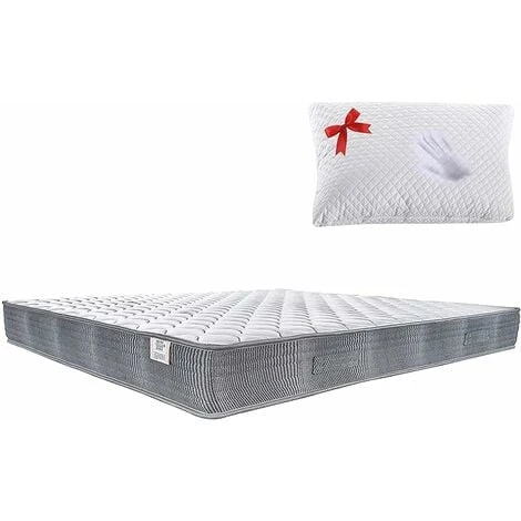 Farmarelax - Kit Materasso Piu Guanciale - MEMORY FOAM Adattivo - In Regalo - Fascia 5D Rinfrescante E Traspirante Super Air - Ortopedico E Anatomico - Altezza 19 Cm - Singolo 80x190