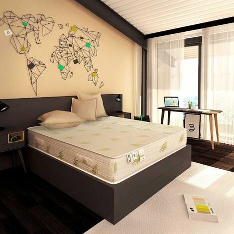 Baldiflex Materasso Memory Foam 25 Cm Duck Con Fodera Aloe Vera Matrimoniale Misura 160x190 Cm - immagine 3