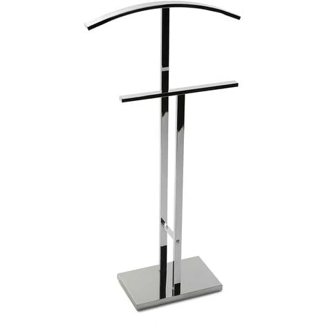 Versa Lund Servo Muto Moderno E Multifunzionale, Appendiabiti Indossatore Per Camera Da Letto E Spogliatoio, Misure (A X L X L) 100 X 20 X 52 Cm, Acciaio, Colore Argento