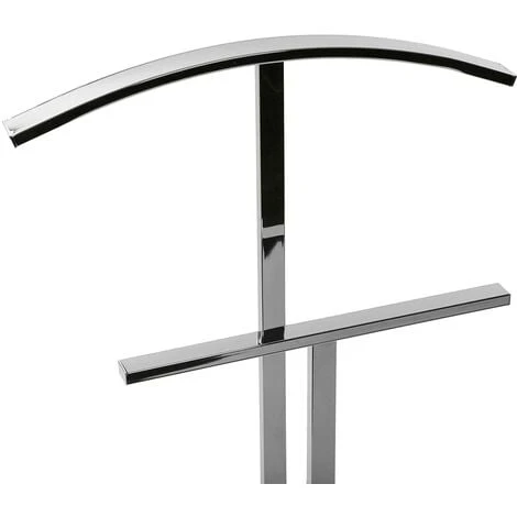 Versa Lund Servo Muto Moderno E Multifunzionale, Appendiabiti Indossatore Per Camera Da Letto E Spogliatoio, Misure (A X L X L) 100 X 20 X 52 Cm, Acciaio, Colore Argento - immagine 4