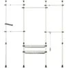 SoBuy Cabina Armadio Guardaroba Componibile, Altezza E Lunghezza Regolabile Altezza :200-270 Cm Bianco KLS04-W