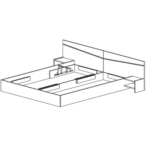 Letto Matrimoniale Contenitore CAMILLA 160x200 Visone Comodini Moderna Design - immagine 4