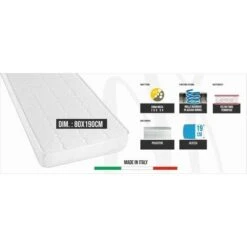 MATERASSO SINGOLO PRATIC A MOLLE 80X190CM