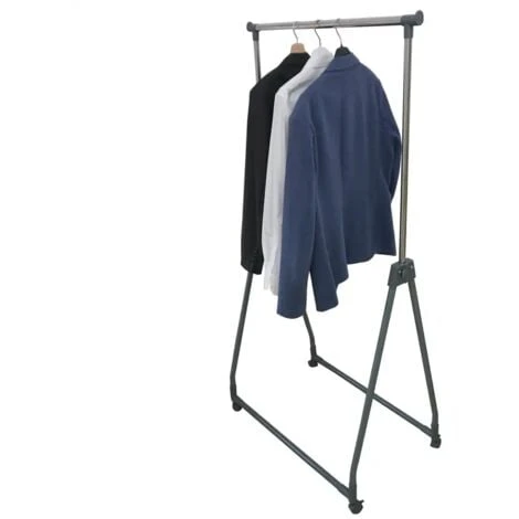 Stand Appendiabiti Pieghevole E Regolabile In Acciaio E Plastica 89 X 48 X 67 Cm
