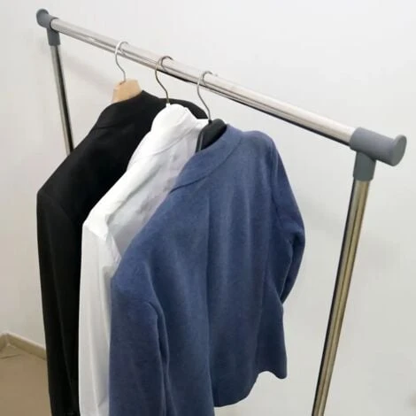 Stand Appendiabiti Pieghevole E Regolabile In Acciaio E Plastica 89 X 48 X 67 Cm - immagine 2