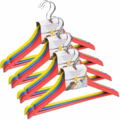 Set 12 Grucce Appendiabiti Per Bambini Stampelle In Legno Porta Abiti Armadio