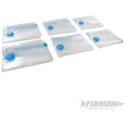 Silverline Sacchetti Salvaspazio Riutilizzabili Per Biancheria Asciugamano Abbigliamento - 6 Pezzi / 900 X 500 Mm