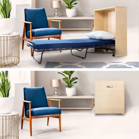 MOBILE LETTO CON RETE E MATERASSO COLORE ACERO - immagine 3