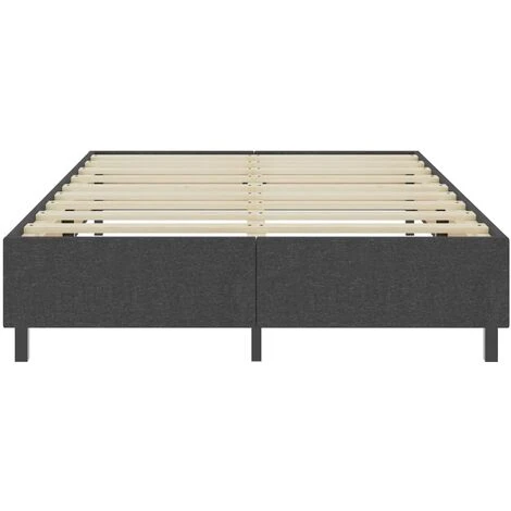 Letto A Molle Grigio In Tessuto 160x200 Cm - immagine 4