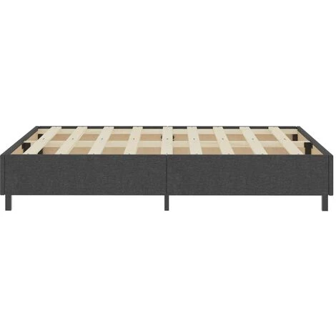 Letto A Molle Grigio In Tessuto 160x200 Cm - immagine 5