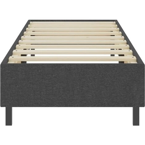 Letto A Molle Grigio In Tessuto 80x200 Cm - immagine 4