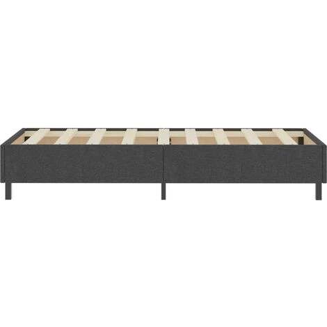 Letto A Molle Grigio In Tessuto 80x200 Cm - immagine 5