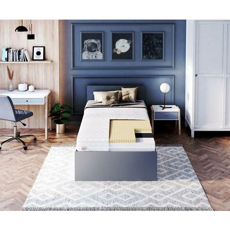 Materasso CORATO In Schiuma HR E Lattice Rigidità H2 H3 - Alto 10 Cm 70 X 140