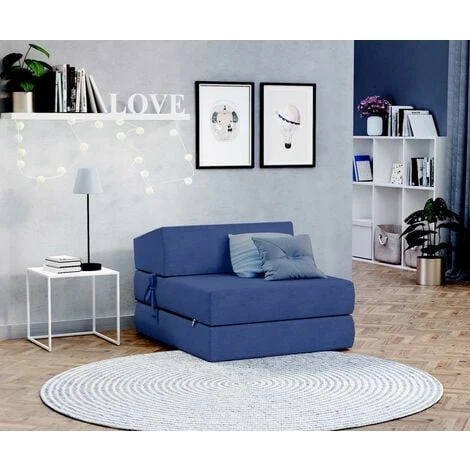 Materasso Pieghevole Per Ospiti Futon ALEX MINI Rivestimento Sfoderabile 71 X 204