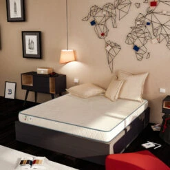 Baldiflex Materasso H 12 Cm Ortopedico Medio Rigido 100% Made In Italy Basic Sfoderabile Singolo Con Rivestimento Anallergico, Misura 85x200 Cm