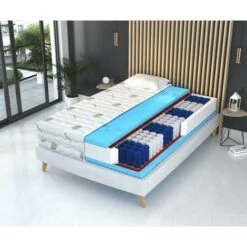 Materasso MASSAGE 80 X 200 A Molle Insacchettate Effetto Massaggiante - Altezza 17 Cm - Ortopedico, Traspirante - Anallergico, Antibatterico E Antiacaro - Anatomico E Confortevole