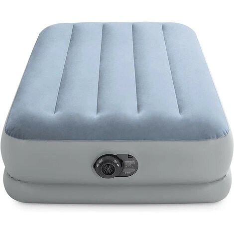 Materasso Airbed Dura Beam Floccato Con Pompa Elettrica Incorporata Cm 191 X 99 X 36 Singolo, Intex 64166 - immagine 2